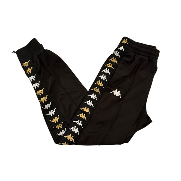 KAPPA Black Sweatpants Joggers Side Pockets Zip-Ankles & Back Pocket Men's XS - Picture 1 of 10